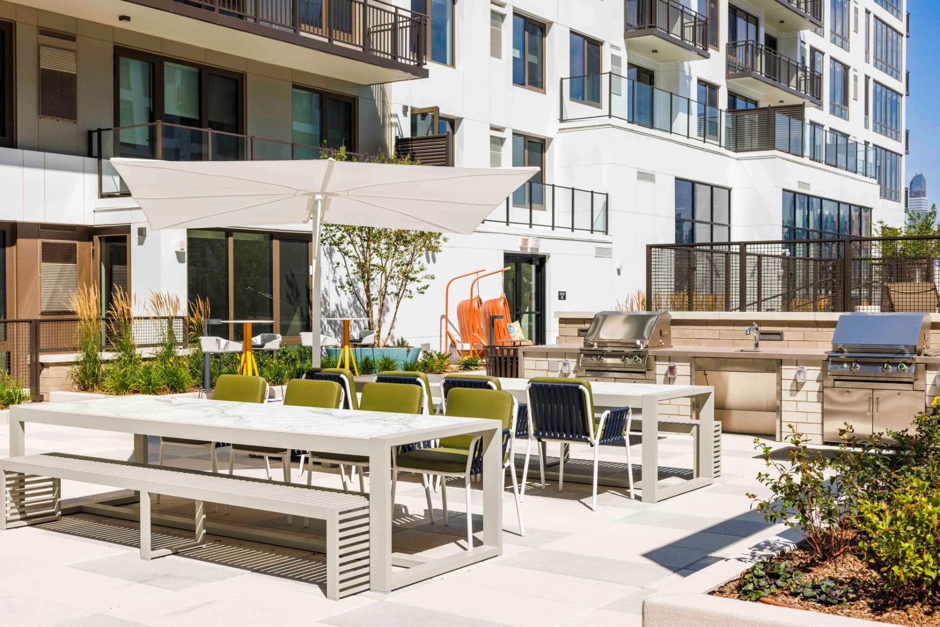 Outdoor Grilling and Private Dining Spaces